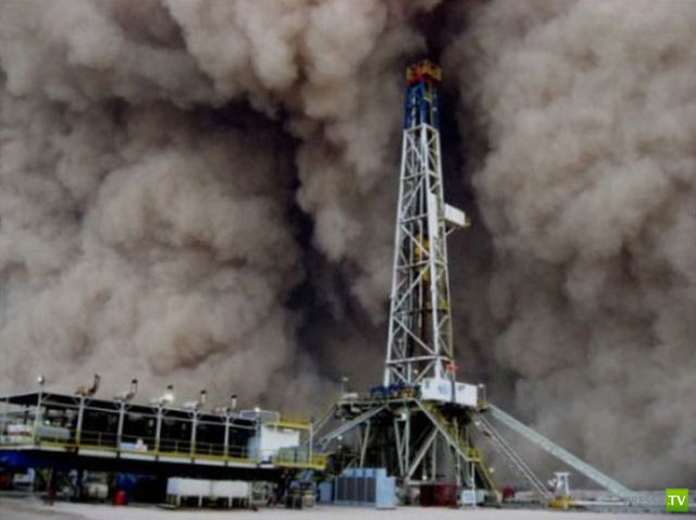 Песчаная буря в Кувейте (7 фото)