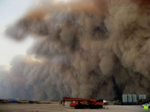 Песчаная буря в Кувейте (7 фото)