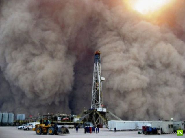 Песчаная буря в Кувейте (7 фото)