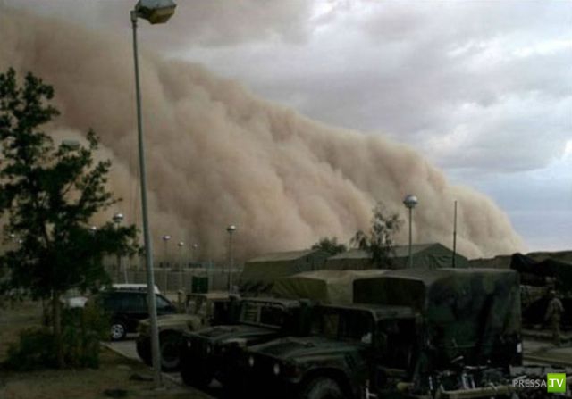 Песчаная буря в Кувейте (7 фото)