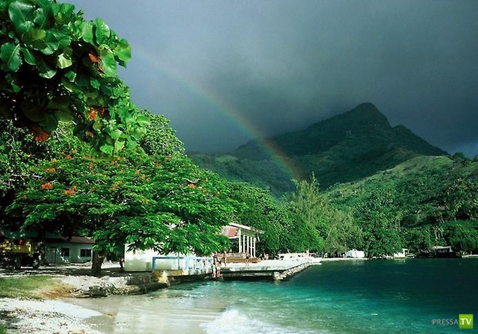Остров Хуахине во Французской Полинезии ... (12 фото)
