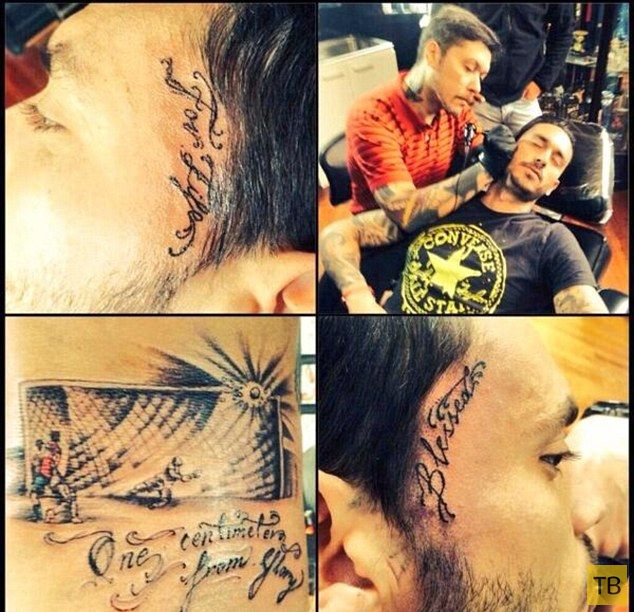 Маурисио Пинилья наказал себя за не забитый гол татуировкой (7 фото)