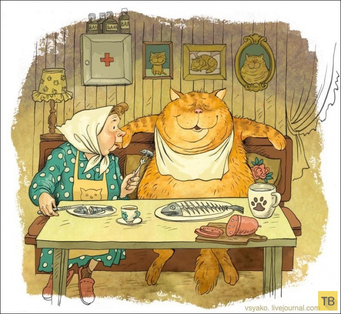 Веселые карикатуры московского художника-иллюстратора Ольги Громовой (38 фото)