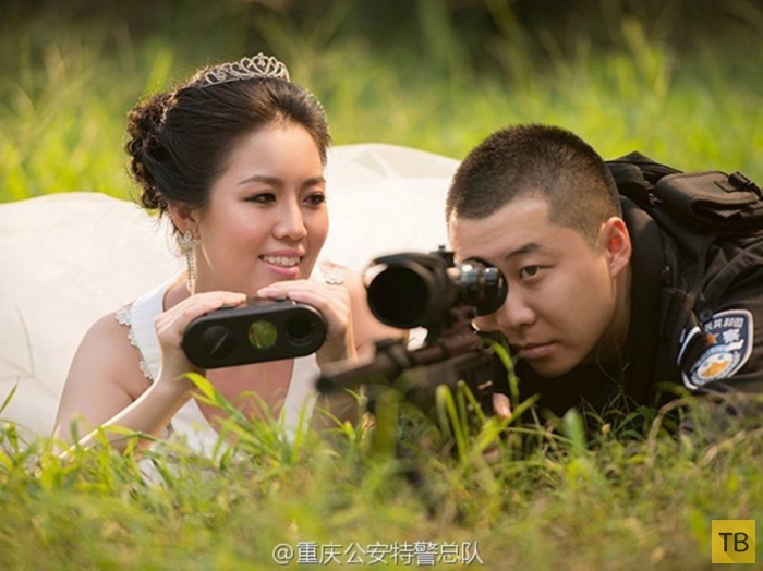 Свадебная фотосессия китайского бойца спецназа (10 фото)
