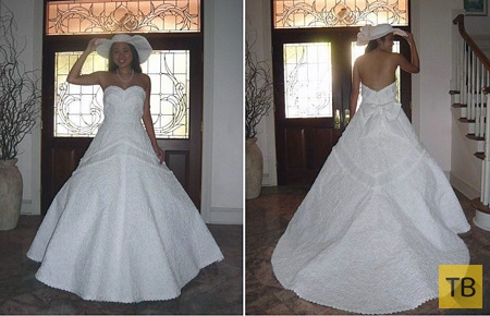 Самые экстравагантные свадебные платья (20 фото)