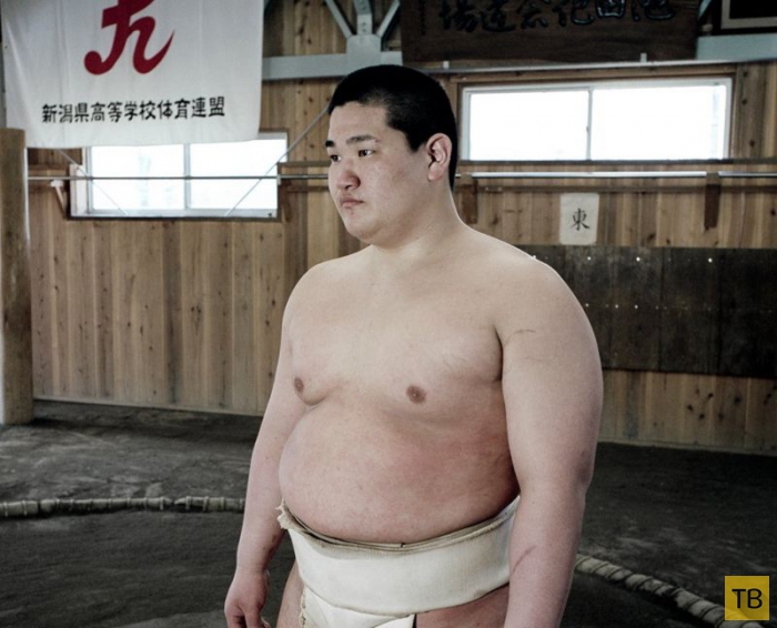 Как живут и тренируются молодые борцы в одной из школ сумо в Японии (19 фото)