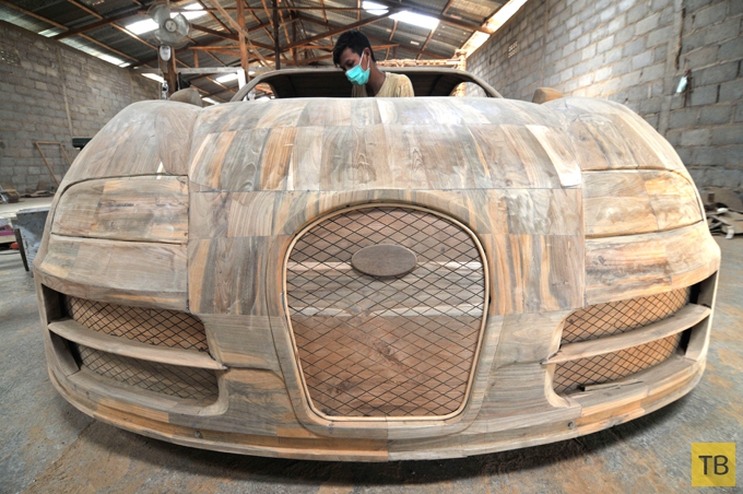 Bugatti Veyron Super Sport из дерева (6 фото)