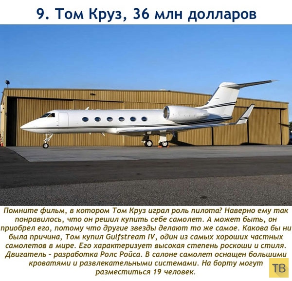 Топ 10: Самые дорогие частные самолеты, которыми владеют знаменитости (10 фото)