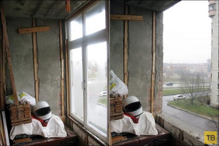 Превращаем захламленный балкон в кабинет (20 фото)
