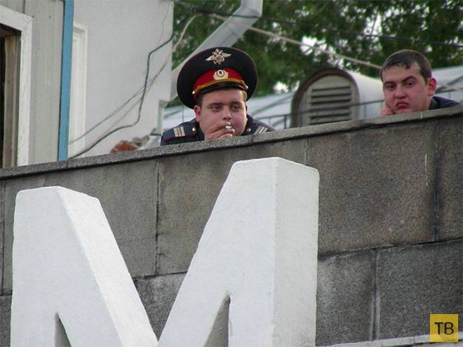 Забавные фотографии сотрудников российской милиции (18 фото)