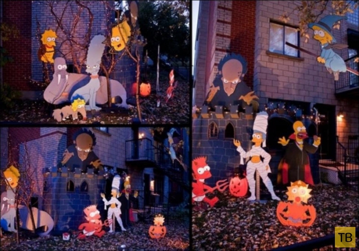 Крутые украшения домов на Хэллоуин (28 фото)