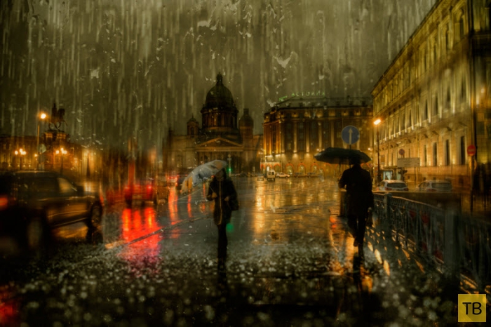 Дождливые городские пейзажи (20 фото)